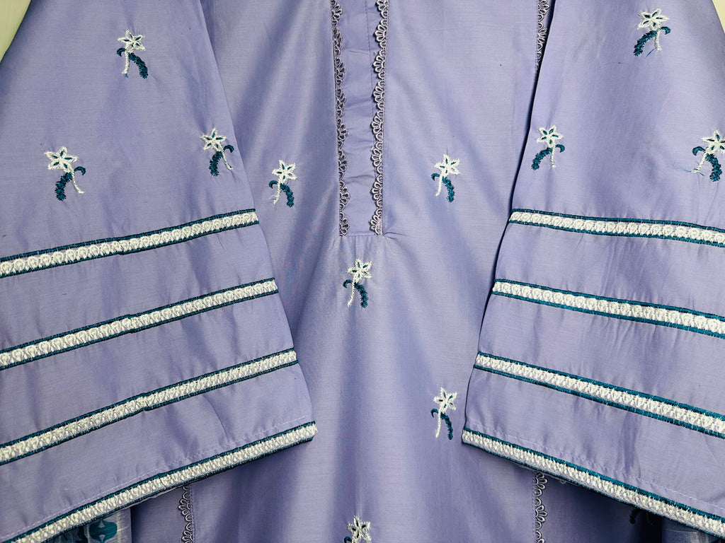 Casual Luxe Embroidered 3-Piece Suit